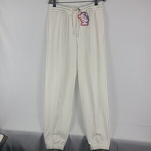 NEW Yitty Women's Cozy Fleece Everyday Jogger On My Ivories White Sz M NWT